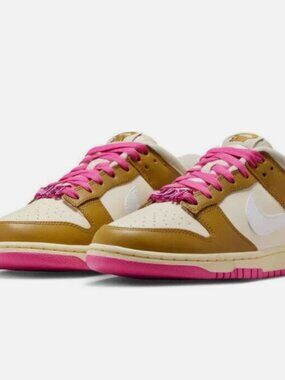 Nike Dunk Low SE Just Do It Bronzine Pink Women’s Size 11 New W/O Box